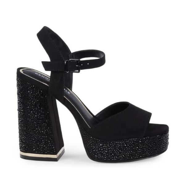 Kenneth Cole Dolly Embellished Platform Sandals - Picture 1 of 4